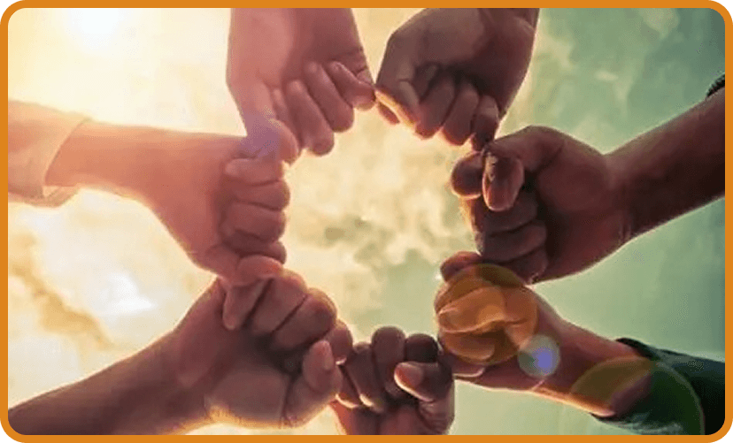 Fists united in community strength